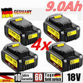 4X Für DeWalt DCB184 Akku 18V 9.0Ah XR Li-Ion Batterie DCB182 DCB205-2 DCB200-2