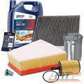 INSPEKTIONSPAKET FILTERSATZ SET B+5L EUROLUB 5W-30 FÜR SKODA ROOMSTER 5J 1.4 TDI