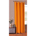 Vorhang Blickdicht Schlaufenschal aus Microsatin, matt, 175x140, Orange