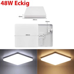 LED Deckenlampe Panel Deckenleuchte Schlafzimmer Bad Wohnzimmer Flur lampe IP44✔mit/ohne Bewegungsmelder✔6000K/3000K/Dimmbar✔12W-72W