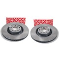 2X FEBI BREMSSCHEIBEN Ø345mm VORNE PASSEND FÜR AUDI A3 SEAT LEON SKODA SUPERB