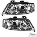 Audi A6 C5 4B Scheinwerfer SET Klarlgas Chrom H7/H1 97-01 Rechts Links Halogen