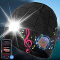 USB Bluetooth Beanie Hut Warm Musik Mütze Strickmütze mit Einstellbar LED Licht