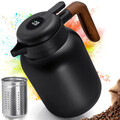 Isolierkanne Thermoskanne 1,5 Liter Edelstahl Kanne isoliert für Tee und Kaffee