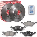 2x FEBI Bremsscheibe Ø258mm + Beläge vorne passend für Ford Focus I Turnier DNW