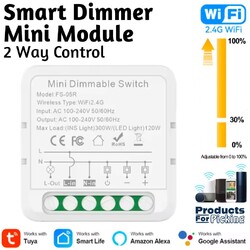Smart WiFi Dimmer Lichtschalter Modul Set ohne Neutral App Steuerung 2 Wege Schalter 