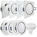 LED Einbaustrahler 12V MR16 GU5.3 Spot Deckenstrahler Einbauleuchte Bad IP44 Set