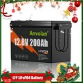  12V 200Ah Lithium Batterie LiFePO4 Akku mit 2560Wh für Solaranlage Solarpanel