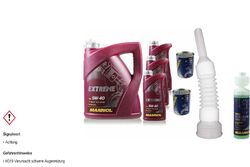 5L MANNOL Extreme 5W-40 API SN/CF Motoröl inkl. Additiv Auslaufschlauch