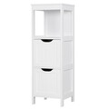 Badezimmerschrank Badkommode Unterschrank Badregal Badschrank Eckkommode weiß