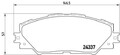 BREMBO Bremsbelagsatz, Scheibenbremse P 83 071X für TOYOTA