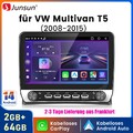 Für VW Multivan 2008-2015 Carplay Android 14 2+64GB 10.1"Autoradio WIFI GPS Navi