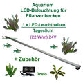 Aquarium LED-Beleuchtung 30 - 200 cm, LED-Leuchtbalken für Pflanzenaquarien, LED