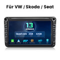 8" Autoradio Android 13 GPS Navi WiFi für 2 DIN VW GOLF 5 6 Passat Touran Tiguan