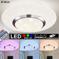 RGB LED Luxus Lampe Kristall Stern Effekt Flur Beleuchtung Fernbedienung Dimmbar