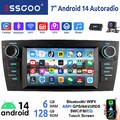 Für BMW 3er E90-E93 8-Kern Autoradio Android 14 128G DAB +Kam Carplay GPS RDS BT