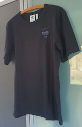 Adidas T-Shirt Herren Gr. S schwarz 100% Baumwolle 