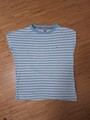HILFIGER Damen T-Shirt Größe S gestreift Hellblau / Weiss