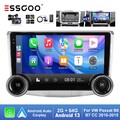 Android 13 Auto DAB+ 64G CarPlay Autoradio GPS Cam Für VW Passat B7 CC 10-15