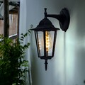 Wandlampe Außenleuchte Fassadenlampe LED Filament Laterne Gartenlampe schwarz
