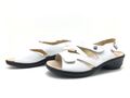 Goldkrone Damen Sandalen Gr. 41 Sandalette Riemchensandale Komfortschuhe Weiß