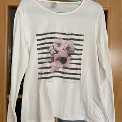 Soyaconcept, Langarmshirt, L -XXL Weiß, Blumenprint