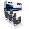 3x Ersatz kompatible Schriftbänder für Brother TZE211 Schwarz auf Weiß-Ptouch Pl