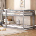Etagenbett 90x200 cm Kinderbett Stockbett Hochbett mit oberem Lattenrost Grau