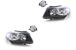 Scheinwerfer Set Halogen passend für BMW 3er E90 E91 01/2005-08/08 H7 H7 +Nebel