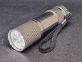 9-fach LED  Mini Taschenlampe silberfarben mit Band