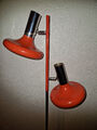 2er  Chrom Stehleuchte Lampe Strahler OMI Vintage  70er Tulpe Stehlampe Orange 