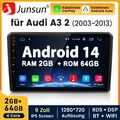 Für Audi A3 S3 RS3 2003-2013 9''Android 14 Autoradio 2+64GB Carplay DAB+ BT WIFI