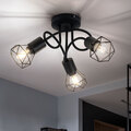 Deckenleuchte Deckenlampe Rondell Wohnzimmerlampe schwarz 3 flammig E14 D 36 cm