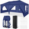 3x6m/3x3m Pavillon Faltpavillon Wasserdicht Pop Up Gartenzelt Partyzelt Festzelt