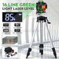 16 Line Laser Level Wasserwaage 360° Kreuzlinienlaser Selbstnivellierend +Stativ