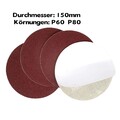 150 mm Schleifscheibe Selbstklebend Schleifscheiben Körnung 60/80 Schleifpapier