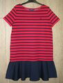 Ralph Lauren Polo Mädchen rot marineblau gestreift Jersey Baumwolle Kleid Alter 12-14