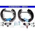 Bremsbackensatz ATE 03.0520-5219.3 Original ATE TopKit für, Hinterachse