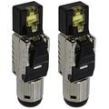 2x Netzwerkstecker werkzeuglos RJ45 Metall Stecker CAT8.1 LAN vergoldete Kontakt