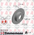 2x Bremsscheibe voll 100.1232.20 ZIMMERMANN für AUDI VW