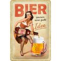 Nostalgic-Art - Blechschild 20 x 30cm - Bier - Immer eine gute Idee - Special Ed