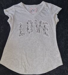 T-shirt Gr L Grau Love Leo Damen