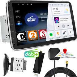 DAB+10.1 Zoll Android 15 Autoradio Carplay GPS Navi Wifi DSP 4+64GB Doppel 2DINDE,Android Auto,BT 5.0, Lenkradsteuerung,USB,Mikrofon