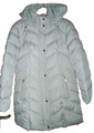 ADAGIO Winter Daunen-Stepp- Mantel /-Jacke mit Kapuze, Hellgrau Größe 42, L