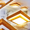 Holzoptik LED Bade Zimmer Leuchten Design Bad Decken Lampe Wohn Schlaf Raum Flur