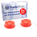 2x Doppelfadenkopf Fadenspule mit Tippautomatik Motorsense Rasentrimmer 83070
