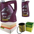 MANN-FILTER Inspektionspaket 6L MANNOL Diesel TDI 5W-30 für VW Transporter IV
