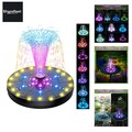4W Solar Springbrunnen für außen 2025 Upgrade, 60 LED-Lichtern Solarbrunnen T...