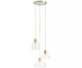 Deckenleuchte Habitat Vanern Grübchen Glas Cluster Pendelleuchte 120 x 54 cm Holz