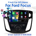 Für Ford Focus 2012-2017 9'' Autoradio WIFI Android 13 GPS CarPlay 6+64GB DSP BT